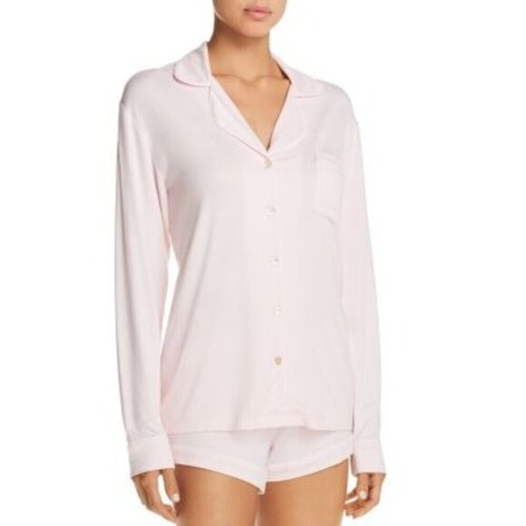2/$30 UGG Nya Pajama PJ Top Button Up Sleep Shirt Long Sleeve Collared Pink - Picture 1 of 9